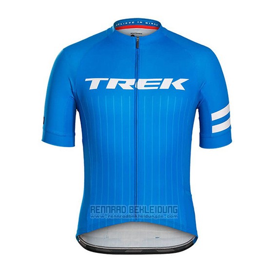 2018 Fahrradbekleidung Trek Bontrager Blau Trikot Kurzarm und Tragerhose - zum Schließen ins Bild klicken